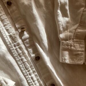 White Linen Button-down